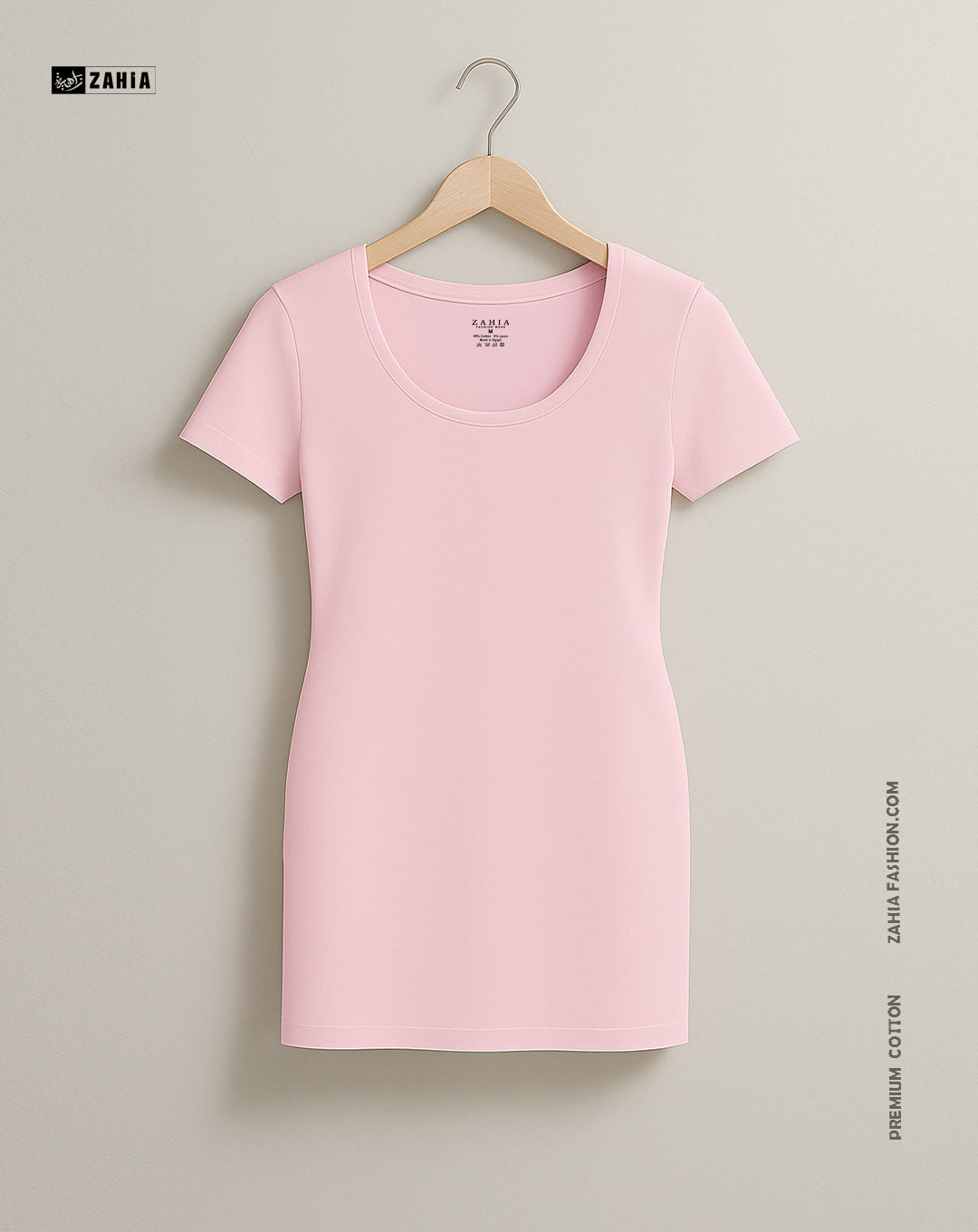 Mini Dress Short Sleeves - Rose