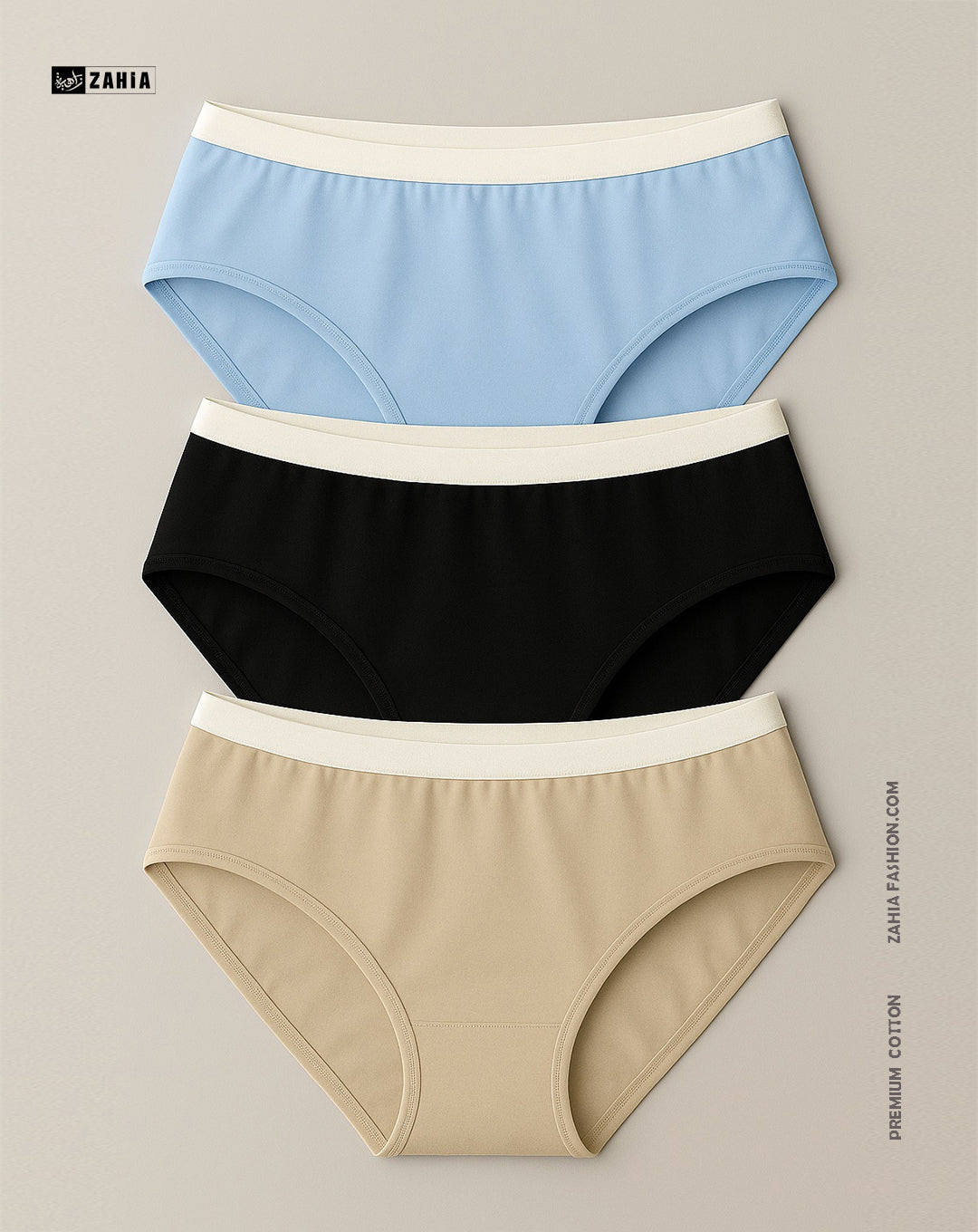 Brief Panties - MultiColor 3 Pcs