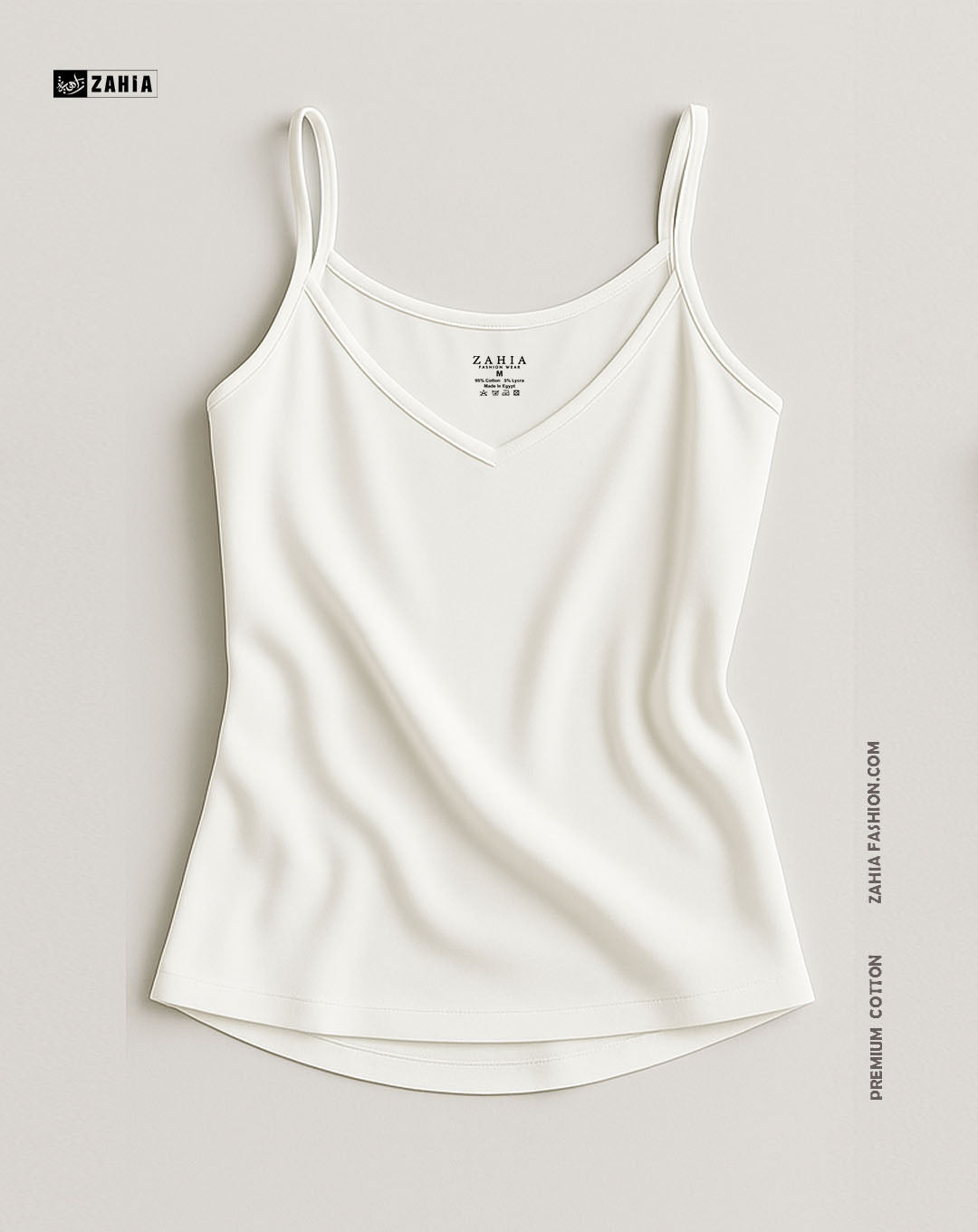 Plunge Round Top - White
