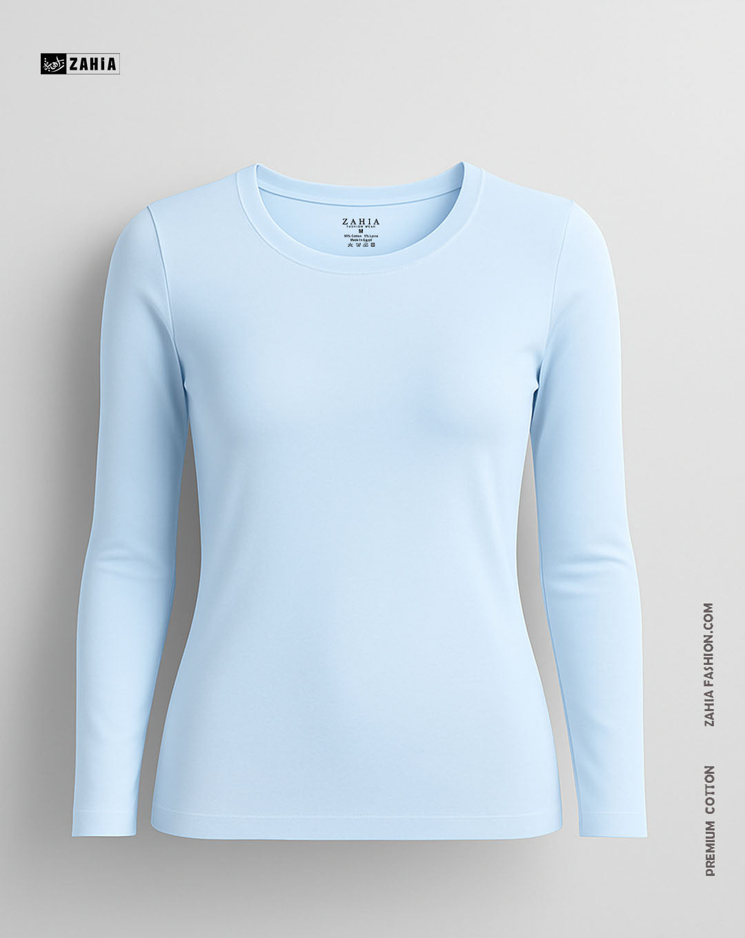 Round Neck Top - Baby Blue