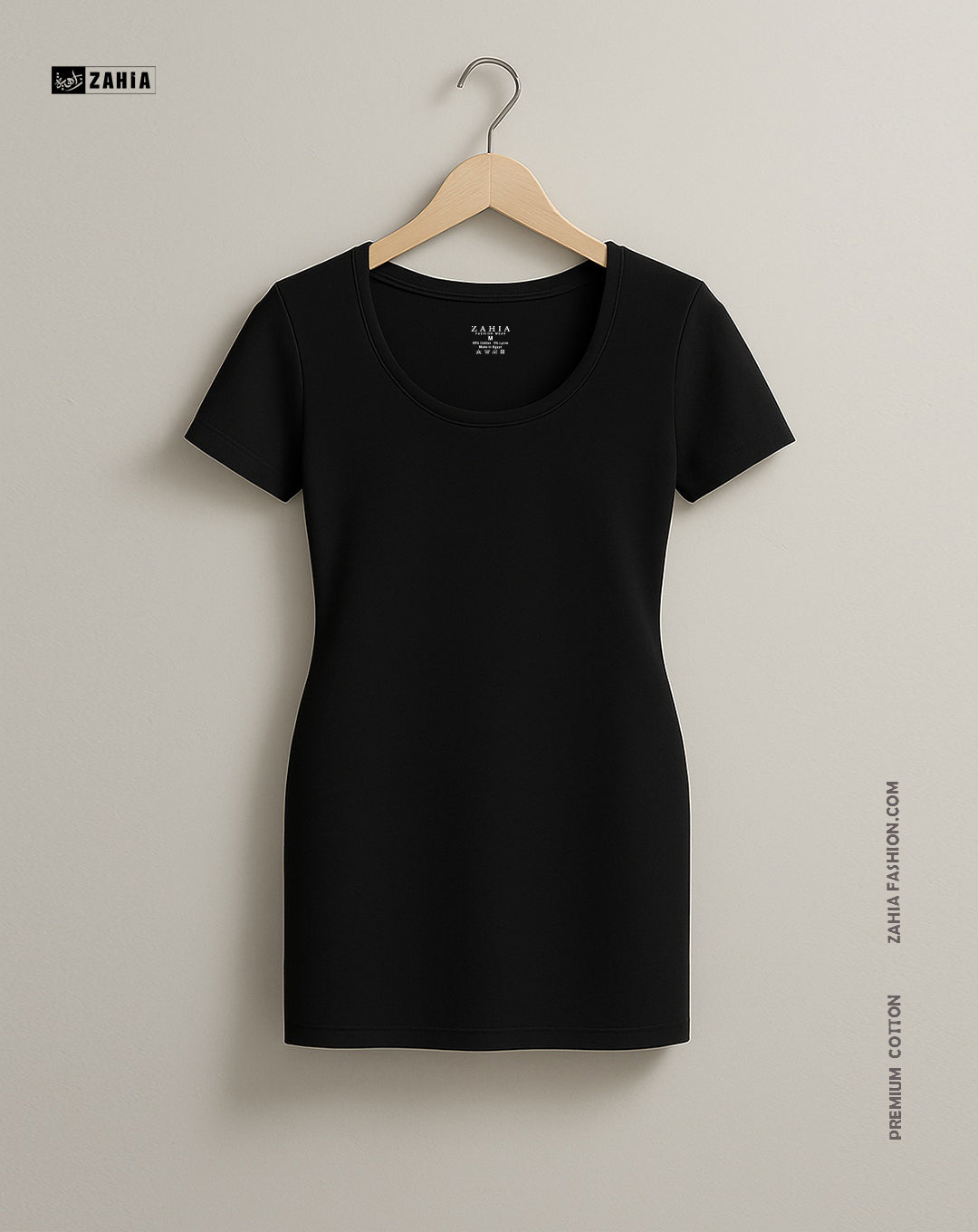 Mini Dress Short Sleeves - Black