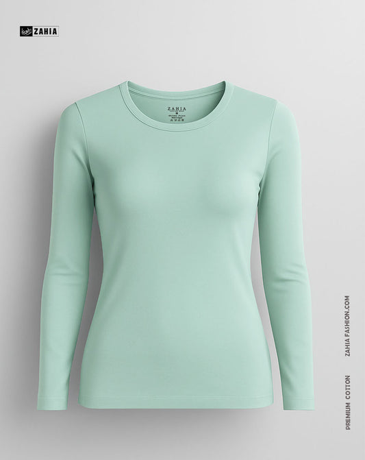 Round Neck Top - Mint Green