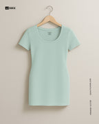 Mini Dress Short Sleeves - Mint Green