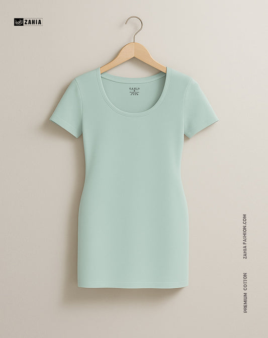 Mini Dress Short Sleeves - Mint Green