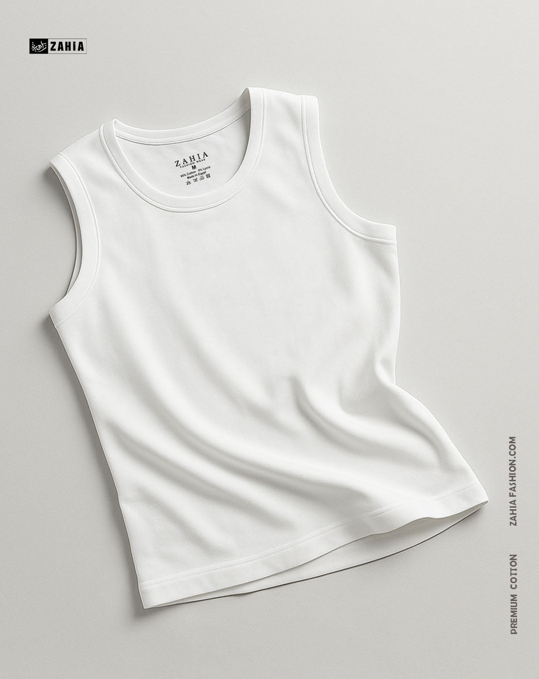 Sleeveless Tank Top - White