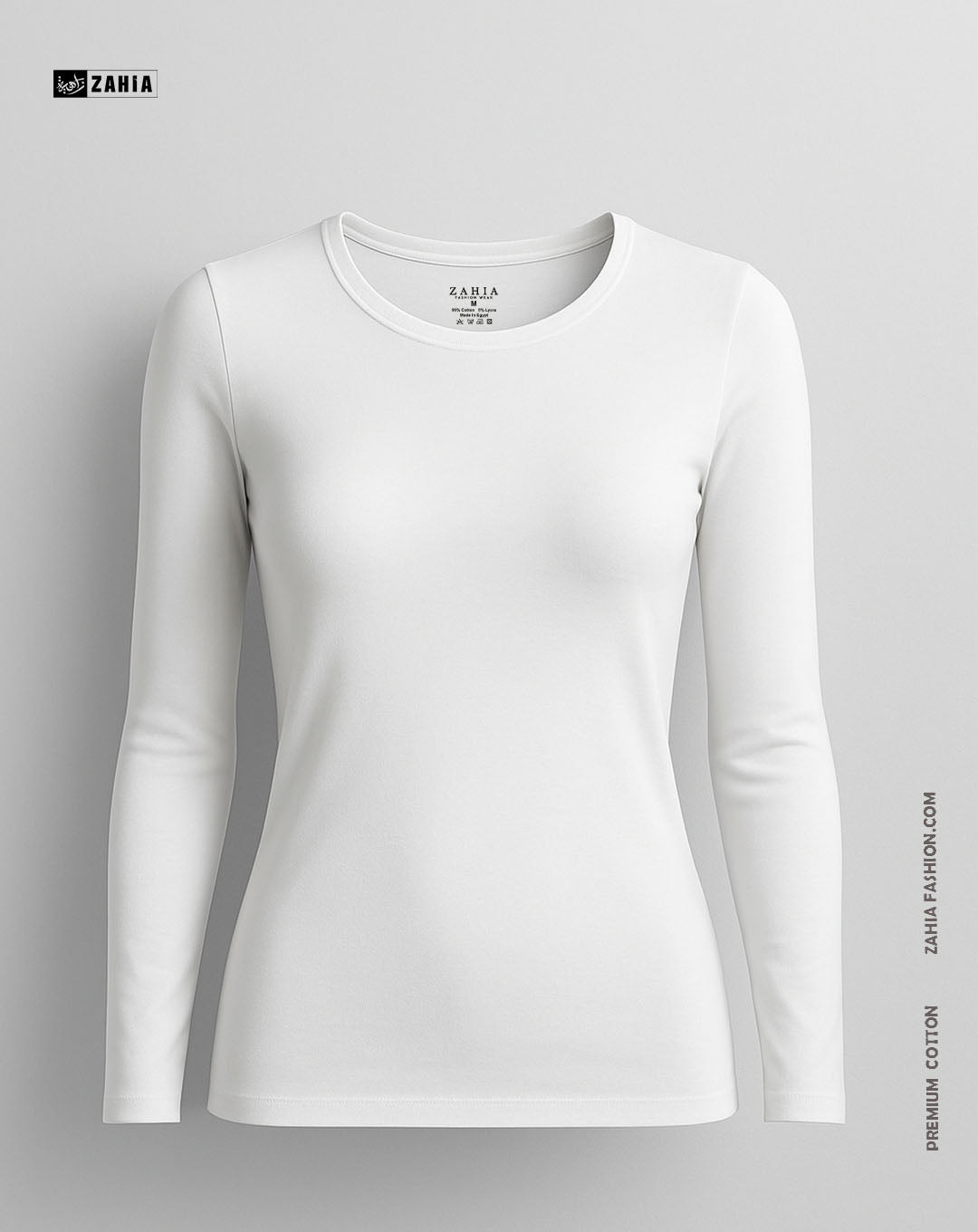 Round Neck Top - White
