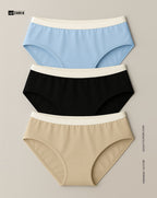 Brief Panties - MultiColor 3 Pcs