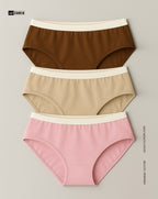 Brief Panties - MultiColor 3 Pcs