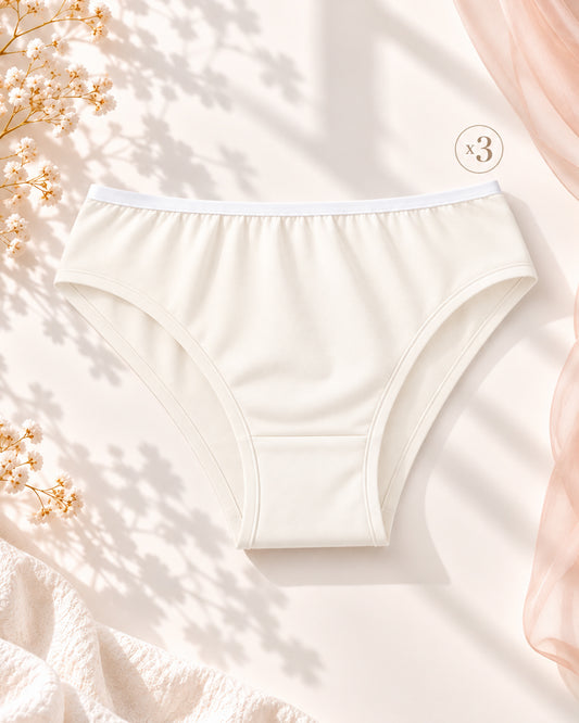Brief Pantie - Off White 3pcs