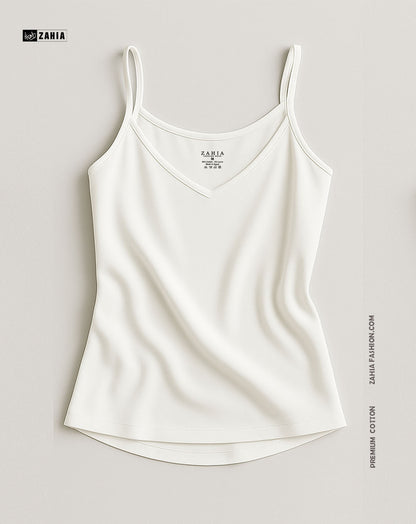 Plunge Round Top - White