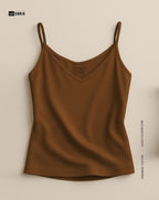 Plunge Round Top - Brown