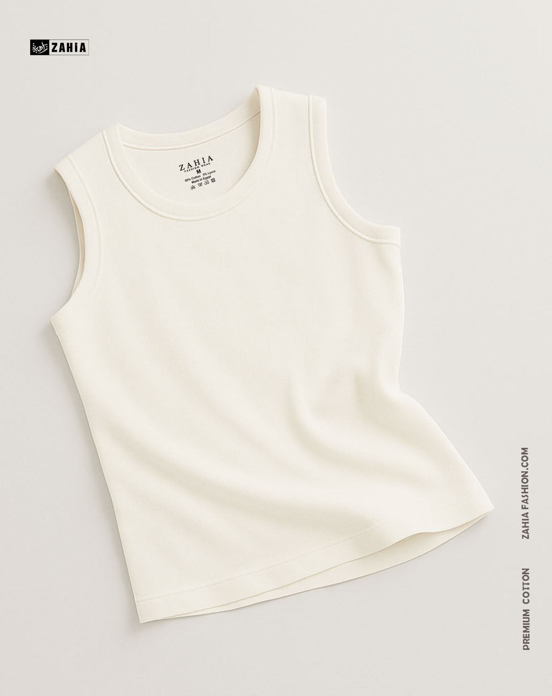 Sleeveless Tank Top - Off White