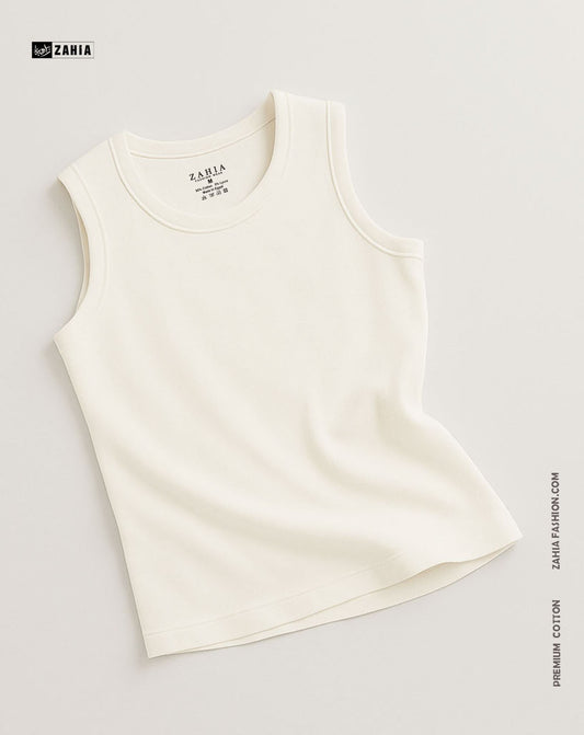 Sleeveless Tank Top - Off White