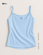 Plunge Round Top - Baby Blue