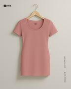 Mini Dress Short Sleeves - Pink