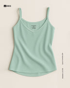Plunge Round Top - Mint Green