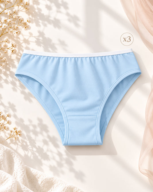 Brief Pantie - Baby Blue 3 Pcs