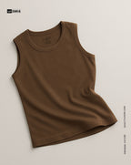 Sleeveless Tank Top - Brown
