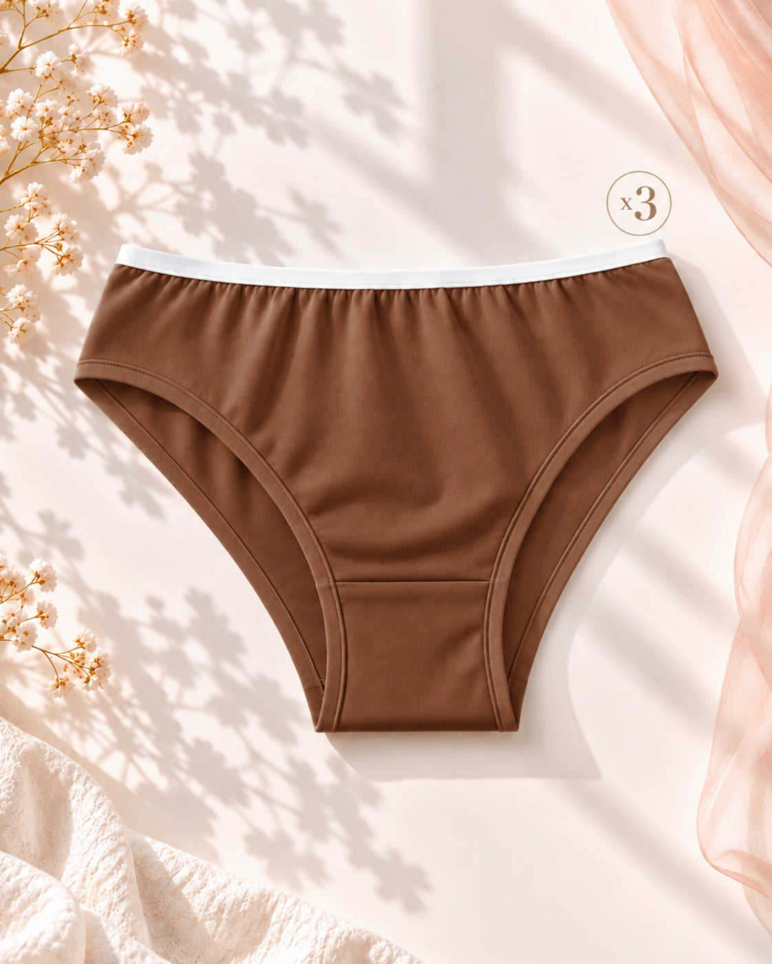 Brief Pantie - Brown 3pcs
