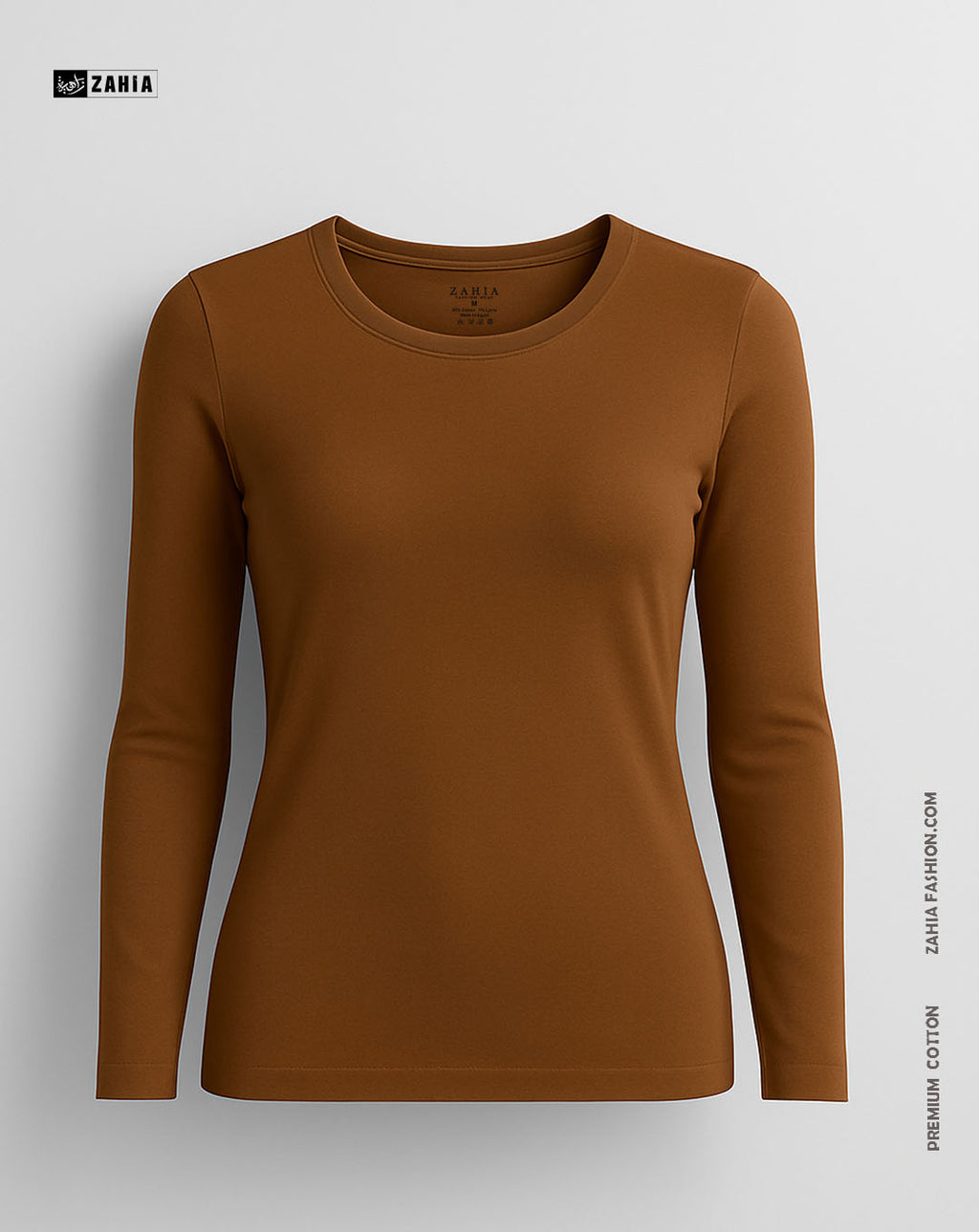 Round Neck Top - Brown