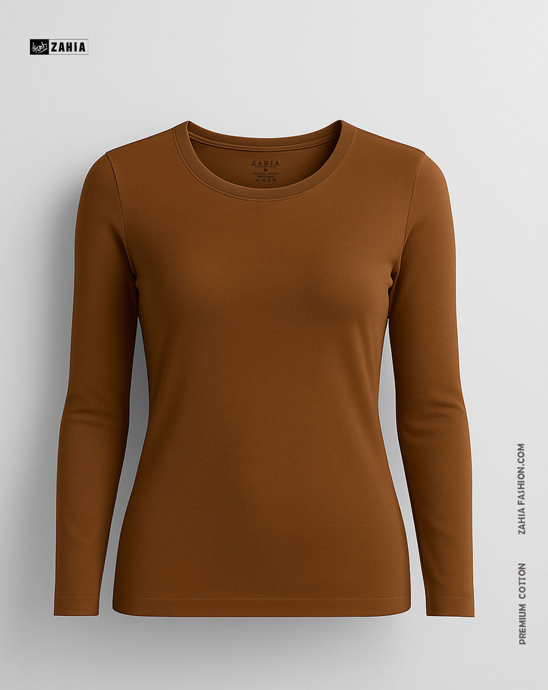 Round Neck Top - Brown