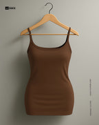 Strappy Mini Dress - Brown