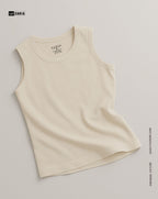 Sleeveless Tank Top - Beige