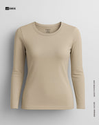 Round Neck Top - Beige