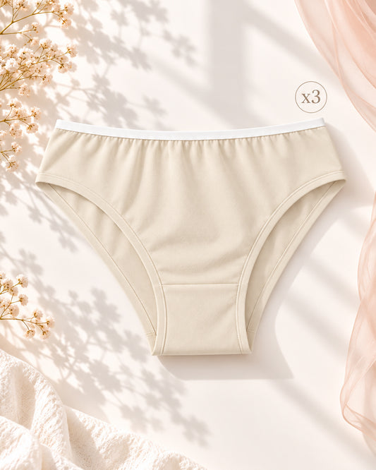 Brief Pantie - Beige 3 Pcs