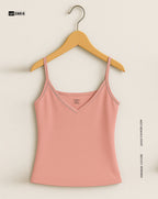 Plunge Round Top - Pink