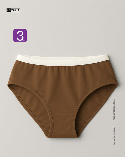 Brief Pantie - Brown 3pcs