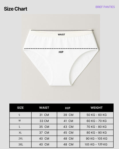 Brief Pantie - Beige 3 Pcs