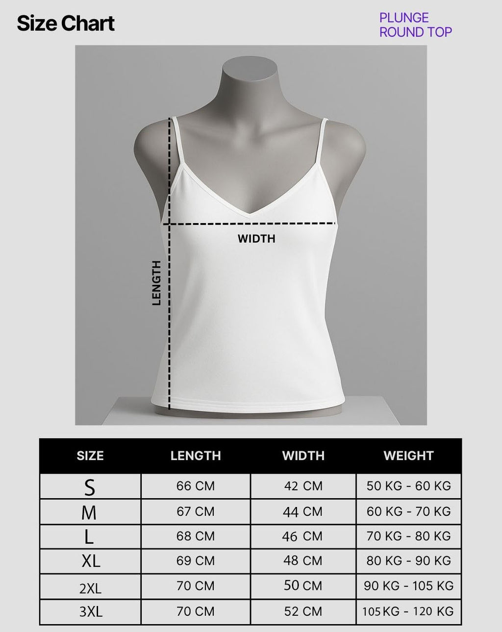 Plunge Round Top - Beige