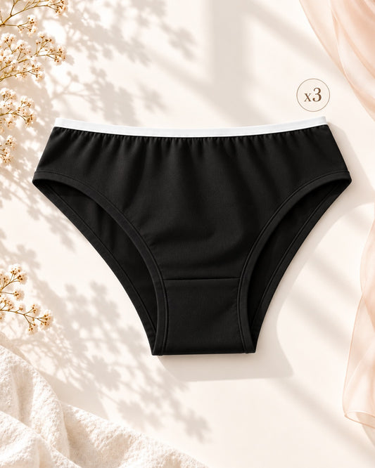 Brief Pantie - Black 3pcs
