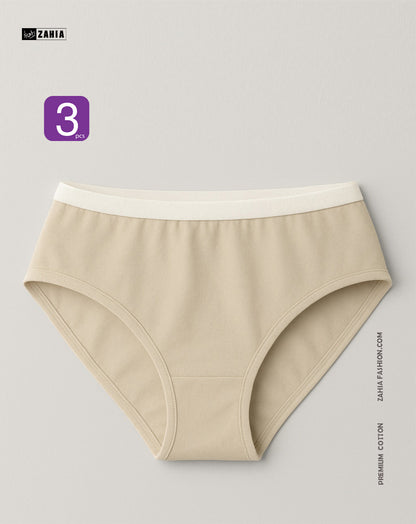 Brief Pantie - Beige 3 Pcs